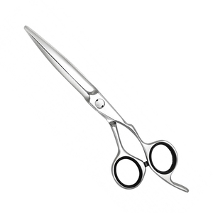 กรรไกรตัดผมแบบปรับแต่งได้สำหรับช่างตัดผมปลายเคลือบเงาพร้อมใบมีดสแตนเลสคมราคาขายส่ง - Product Image 2