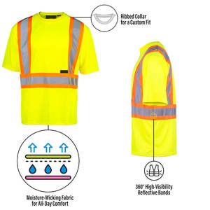 Customized <b>Flame</b> Retardant Hi Vis T-<b>Shirts</b> Plus Size Quick Dry Lightweight Unisex Working Wear - Product Image 4