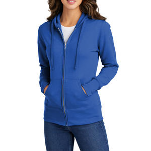 Sudadera con capucha con cremallera completa para mujer con logotipo personalizado OEM Fit Soft Fabric para ropa informal o deportiva y soporte de etiqueta privada - Product Image 1