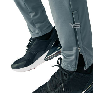 Pantalón de poliéster de cintura media informal estilo frontal plano teñido liso con servicio OEM para entrenamiento de gimnasio - Product Image 4