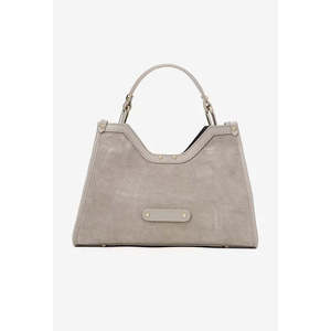 Structured Handbag in Genuine Suede Leather - Made in <b>Italy</b> - Art. 25394 - Product Image 1