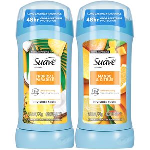 Suave ผลิตภัณฑ์ระงับกลิ่นกายป้องกันเหงื่อสำหรับผู้หญิงวาไรตี้4แพ็คผงสรวงสวรรค์เขตร้อนมะพร้าวจูบหวานและม่วง - Product Image 4