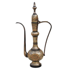 Aftaba en laiton de haute qualité avec gravure, finition polie et peinture noire pour boire du thé, ustensiles de cuisine en laiton vintage - Product Image 5