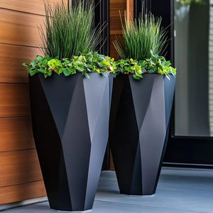 Grande jardinière d'intérieur moderne pour l'extérieur Conteneur de fleurs léger et écologique en fibre de verre de qualité supérieure Drainage - Product Image 4