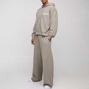 Sweat-shirt à capuche personnalisé Streetwear 400Gsm pour hommes, ensembles de survêtement de haute qualité 100% coton, ensemble pantalon de survêtement et sweat-shirt à capuche pour hommes - Product Image 4