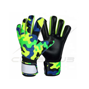 ถุงมือผู้รักษาประตูฟุตบอลมืออาชีพ หนัง ป้องกันนิ้วมือ กันลื่น ระบายอากาศ ปรับได้ ใช้ในยิม ปรับแต่งได้ ใช้กลางแจ้ง - Product Image 1