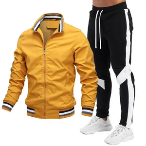 Vêtements de sport slim fit 100% coton pour hommes, survêtement en molleton uni, nouveau design, style décontracté d'été pour adultes - Product Image 2