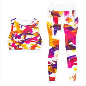 Conjunto Deportivo de Yoga para Mujer, Ropa Deportiva sin Costuras, Falda-Pantalón Roja, Ropa Atlética para Gimnasio, Fitness, Ejercicio, Yoga - Product Image 1