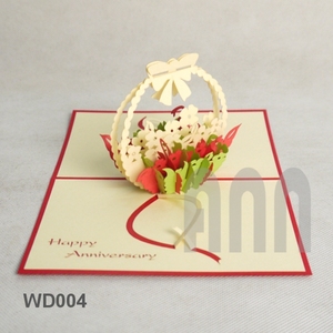 การ์ดกระดาษลายความรักสำหรับงานแต่งงานการ์ดป็อปอัพทำมือการ์ดอวยพรวันวาเลนไทน์และบัตรเชิญปีใหม่ของขวัญวันเกิด - Product Image 1