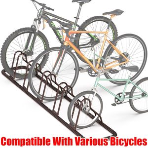 Support de stationnement pour vélos en acier inoxydable à montage au sol, décalé, pour 2 vélos, solution de rangement sécurisée et gain de place pour les garages - Product Image 4