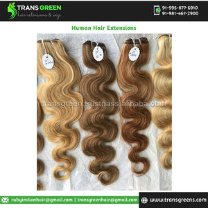 Prix direct d'usine Emballage personnalisé Extensions de cheveux de vague de corps colorés de cheveux humains bruts vierges pour le temple indien en gros Remy - Product Image 4