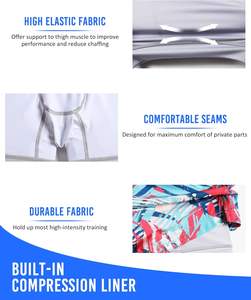 Custom Athletic Mesh <b>Shorts</b> <b>with</b> Compression <b>Liner</b> Phone Pocket Sporty Style for Workout Sports Fitness Gym <b>Running</b> Jogging - Product Image 3