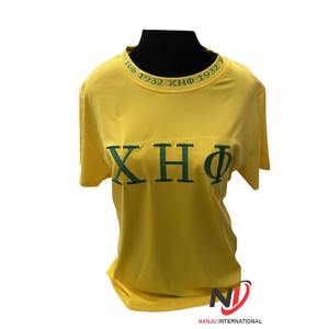 T-shirt pour femmes personnalisé avec Chi Eta Phi style tortue T-shirt imprimé de lettres pour femmes T-shirt personnalisé col en V pour femmes - Product Image 3