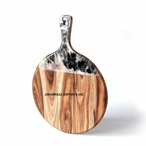 Juego de dos tablas de cortar de madera Bloque de cortar de lujo con acabado natural Tabla de cortar de lujo de tamaño personalizado - Product Image 4