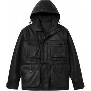 เสื้อแจ็คเก็ตหนัง PU คุณภาพสูงสำหรับผู้ชาย ทรงทันสมัย น้ำหนักเบา ทนทาน เหมาะสำหรับสวมใส่ในชีวิตประจำวันและไลฟ์สไตล์ในเมือง - Product Image 1