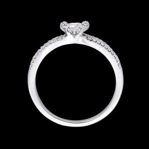 1 Ct piedra principal moissanita blanca anillo de compromiso de diamante hermoso anillo de plata esterlina VVS claridad para hombres y mujeres anillo de bodas - Product Image 2