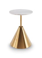 Taburete Decorativo de Metal y Mármol de Diseño Maravilloso, Estilo Art Deco, Hecho a Mano, Forma Redonda, Tamaño Mediano, Superventas