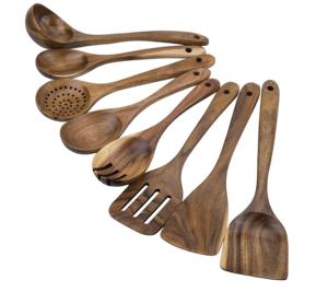 Cucharas y utensilios de madera Servidores de ensalada de madera de mango Juego de 2 SERVIDORES DE ENSALADA DE MADERA JUEGO DE 2 HECHO A MANO ÚNICO KETCHENWAR - Product Image 5