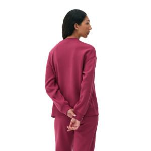 Pull-over surdimensionné en coton polaire à manches longues pour femmes avec design doublé Caractéristiques de séchage rapide écologiques - Product Image 4