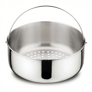 Cesta para cocinar al vapor Lagostina de acero inoxidable (22 cm) con olla de 7 litros de cromo pulido, modelo 010920260407 - Product Image 2