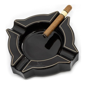 Cendrier à cigares en céramique haut de gamme avec rainures profondes, accessoire de fumeur élégant - Product Image 1