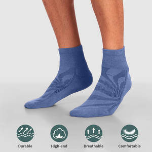 Calcetines deportivos cómodos de algodón/poliéster para hombre de alta calidad, Estilo negro, rojo, logotipo, diseño colorido elegante - Product Image 5