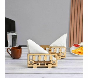 Future <b>Works</b> Tissue Paper Holder with Golden Cut <b>Work</b> Barricades Design Beautiful Acrylic Wooden Dining <b>Table</b> Accessories for - Product Image 2