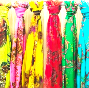 ผ้าพันคอผ้าชีฟองเนื้อสัมผัสไหมสำหรับผู้หญิง ขนาด 180*110 ซม. สำหรับฤดูใบไม้ผลิ - Product Image 1