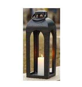 Linterna antigua decorativa para el hogar, boda, linterna hecha a mano, linterna de vela de Metal con acabado rústico clásico para decoración de iluminación - Product Image 3