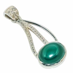 เครื่องประดับสำหรับผู้หญิงเครื่องประดับจี้เงินสไตล์โบโฮ925เงินสเตอร์ลิงอัญมณีมาลาไคต์ของขวัญจี้ทำมือยอดนิยมสำหรับ - Product Image 2