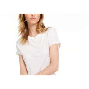 T-shirt bianca da donna Maison Jules, taglie XS-XL, stile casual e grazioso, in tessuto jersey traspirante, con laccetti posteriori, opzioni vestibilità slim/loose - Product Image 2