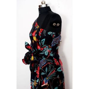 Beautiful Bohemian Korean Style Cotton Floral Pattern Hand <b>Block</b> <b>Print</b> Sleeveless Ruched Natural Waist Floor-Length Wedding - Product Image 2