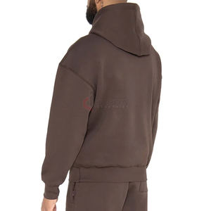 Sweat à capuche oversize lourd et de haute qualité unisexe avec logo personnalisé Maillot numérique d'hiver en coton polaire sans cordon pour homme - Product Image 4