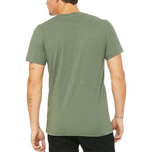 เสื้อยืดคอวีแขนครึ่งมีคุณภาพสูงบริการ OEM การเย็บปักถักร้อยและการพิมพ์สำหรับโปรโมชั่นแบรนด์ - Product Image 2