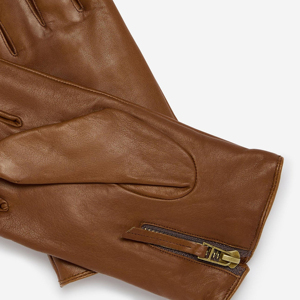 Gants habillés de luxe en cuir souple véritable chaud d'hiver Gants habillés en cuir pour femmes de style luxueux et tendance - Product Image 3