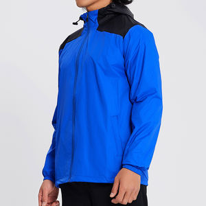 100% Polyester veste imperméable Double couche coupe-vent veste hommes athlétique entraînement veste - Product Image 3