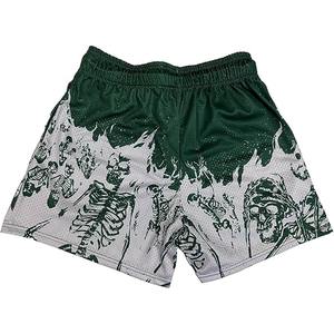 กางเกงขาสั้นผ้าไอซ์ซิลค์สำหรับผู้ชายกางเกงขาสั้นกีฬาลำลองทรงหลวมบางพิเศษออกแบบโลโก้ตามต้องการ - Product Image 4