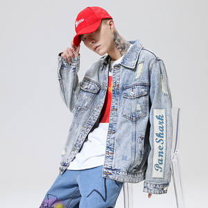 Vestes en jean pour hommes tendance, style streetwear, hiver - 100% coton, tailles et couleurs personnalisables, respirantes, écologiques, haute qualité - Product Image 3