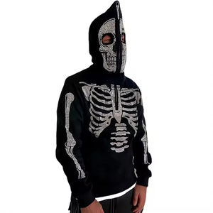 Sudadera con capucha y cremallera completa de lujo para hombre 100% algodón invierno 3D logotipo personalizado ropa de alta calidad - Product Image 6