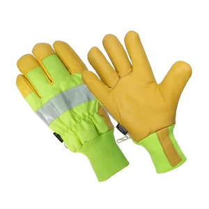 Guantes DE TRABAJO mecánicos de cuero de vaca reforzados Protección de manos de seguridad industrial Guante mecánico suave y cómodo - Product Image 2