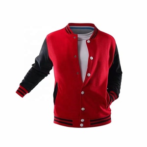 Chaqueta Bomber de Lana para Hombre, Talla Grande, Personalizada OEM, Cuello Alto, Transpirable, Resistente al Viento, Estilo Universitario, con Parches Bordados - Product Image 5