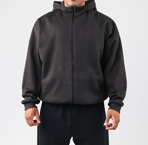 Sweat-shirt à capuche 100% coton pour homme 500GSM Heavyweight Winter Hoodie Oversized Quick Dry Breathable Design Custom Set - Product Image 1