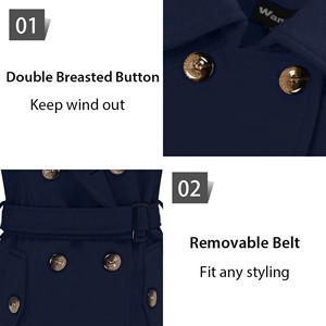 Best Quality <b>Wool</b> Winter <b>Coat</b> for <b>Women</b> Fashion Casual Wear <b>Double</b> <b>Breasted</b> Customized <b>Women</b> <b>Wool</b> <b>Coats</b> - Product Image 6