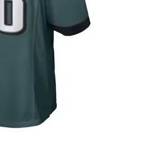 Maillot de football américain personnalisé vert foncé à manches courtes et col en V, respirant, avec numéro 88 blanc et bordure noire - Product Image 5