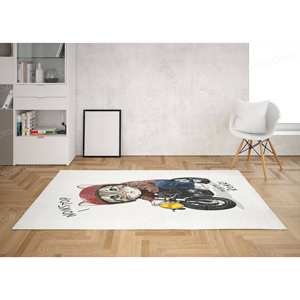 Tapis en laine imprimé patchwork, écologique, antidérapant, avec dos en latex, motif gobelin marron, pour salle de bain, escalier, salon, salle à manger, bureau, décoration - Product Image 5