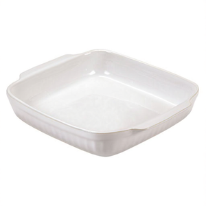 COTC22 - Juego de Platos para Hornear de Cerámica Blanca (25x22cm), Vajilla de Porcelana Resistente y Segura para Fiestas en Casa, Bodas, Diseño Cuadrado Moderno - Product Image 2