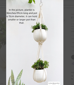 Colgadores Modernos para Bufandas, Florero de Cerámica para Decoración del Hogar, Colgador de Macramé Personalizado para Plantas, Decoración de Pared y Ventana - Product Image 2