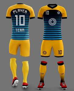 Vêtements de football pour hommes Vente en gros OEM Conception personnalisée Ensembles d'uniformes imprimés par sublimation Uniforme de football de couleur personnalisée - Product Image 6