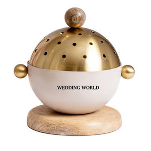 Bakhoor de metal de acero con soporte negro Soporte de incienso de diseñador más vendido Forma redonda Metal elegante Mubkhar - Product Image 6