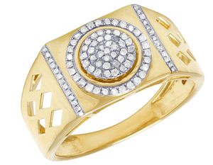 Design de luxe S925 argent avec Moissanite diamant glacé mariage Hip Hop hommes anneaux pour cadeaux - Product Image 1